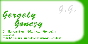 gergely gonczy business card